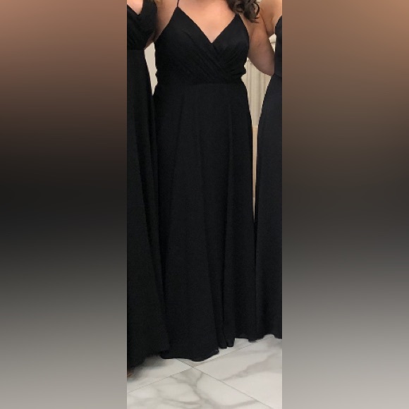 David’s Bridal Bridesmaid Dress F20064; Black; Size 14 ONLY WORN ONCE - Picture 11 of 11